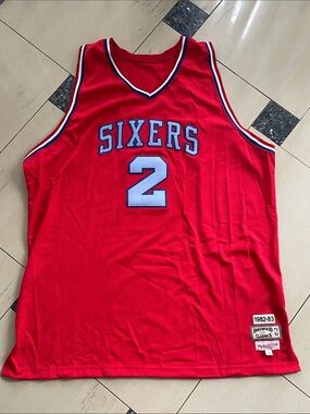 Philadelphia Sixers Red #2 Basketball Jersey - Hardwood Classics